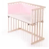 Dreamgood Beistellbett Natur Inkl. Matratze Prime Und Nestchen Rose / Weiß