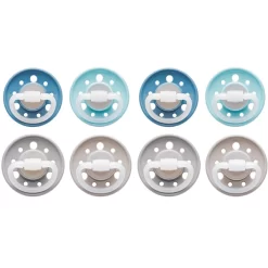 Nip® Schnuller Cherry Rundsauger Boy Gr. 1 Ab Der Geburt Blau/grau/türkis/braun 8 Stück